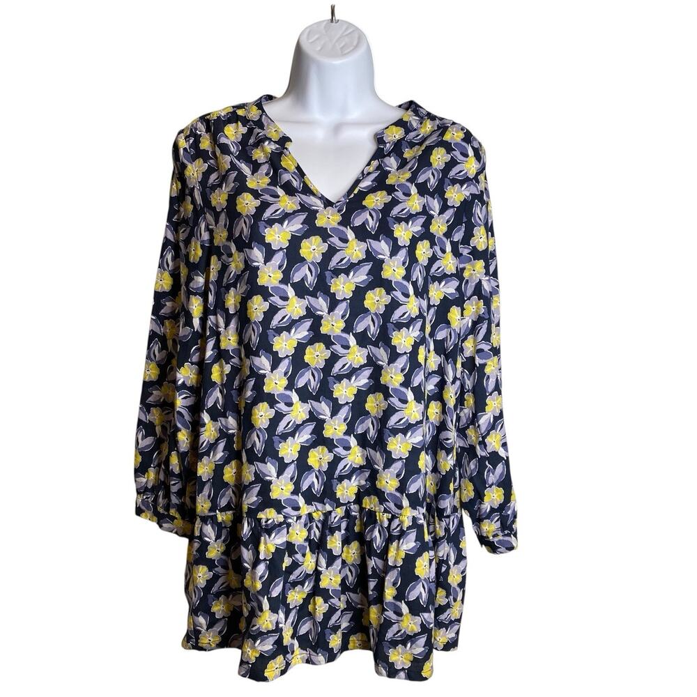 Seasalt Cornwall Women's Floral Colarossi Tiered Tunic Primrose Blouse Size‎ 6 - Picture 2 of 12